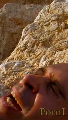 Cumshot in mouth after anal fuck with blonde teen