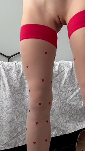 Thigh High Pantyhose Stockings Fetish Video Skinny Legs Blonde