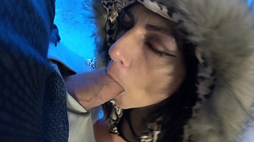 MilfyCalla- I burned my Glossy Puffer Jacket after i was face fucked 173