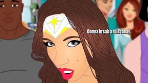 kelly d saves the city then saves some bbc for her phat pawg superhero ass