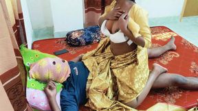 Hot desi wife wear sari and romantic sex with husband clear bangla audio