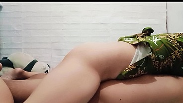 Pinay teen playing on my dick inside her