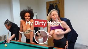 Hot -2 babes gangbanged by 6 cocks