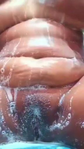Ammu is showing us by applying soap on huge boobs and sweet pussy   Clip 1