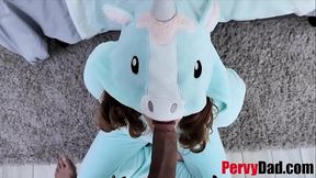 Ripping  My step Daughter'_s Onesie &amp_ Fucking Her- Stephie Staar