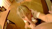 Blonde Magdalene loves deepthroat and cum in mouth.