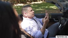 Rich man brings TS hitchhiker and fucks her ass