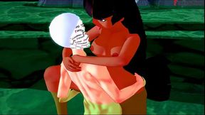 Latina MILF cheats on husband at animated hot springs