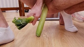 Amateur anal play with large veg insertions and orgasms compilation