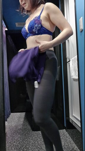 Mature Woman Takes off Her Clothes and Gets Into Her Underwear