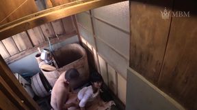 Blowjob for Nursing Helper in the Bath - Sex in the Bath