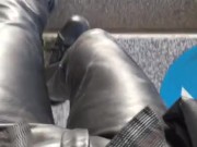 Leather pants and walk