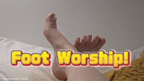 Foot Worship: Welcome to my world of barefoot worship, where every detail deserves your complete attention. Admire my pretty toes, my soft, wrinkled soles, and my graceful high arches as my feet move and rub together just for your enjoyment.