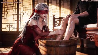 Third episode of the "White-haired Beauty" series is here! Absolutely to make you lose control, get extremely, AI-generated