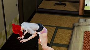 Stepbrother caught his stepsister masturbating and fucked her in anime hentai porn