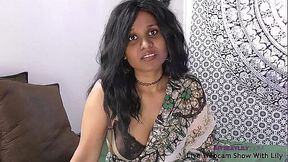 Indian Horny Lily Talks Dirty and Masturbates with Big Tits