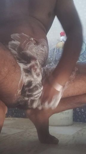 Desi Boy Soaping up His Land