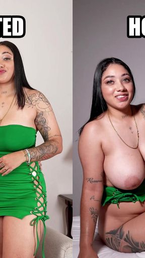 Captivating moment from &quot;Your big tits make me nervous! Quits their job at Popeyes to become a porn actor.&quot;