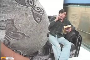 Pregnant Black Woman Gets Her Hairy Pussy Smashed by a White Man with Hard Cock