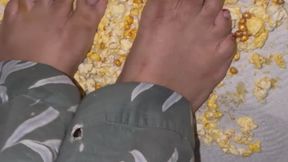 Watch My Big Feet Crush Popcorn