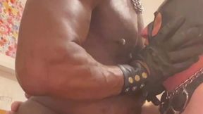 black muscle dominates masked sub