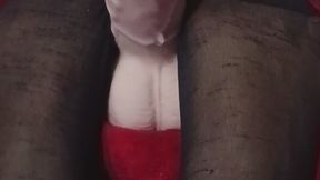 Sensual Dildo Ride in Sexy Pantyhose