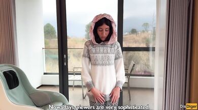 Modest village girl gets face fucked during casting session