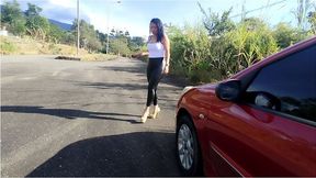 Custom clip: Yury plays with the clutch and reverse until something unexpected makes her run to the bathroom