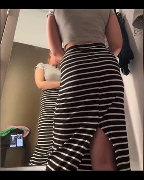 Fingering Tight Pussy in Fitting Room