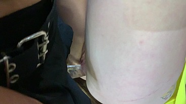 Hot girls fucking with strapless dildo while we jerk off