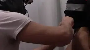 Milf nylon hooded and pigtails, balgagged, throatfucked, ringgagged with cum in mouth