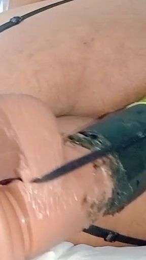 After Swallowing This Huge Toy, My Tail Is Wide Open