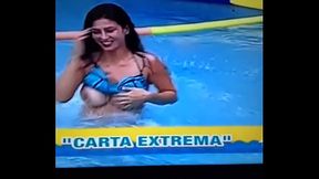 Claudia Ramirez muestra las Tetas en Programa VEX