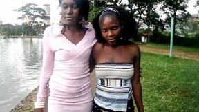 ”Real Ebony Best Friends Shower Together”