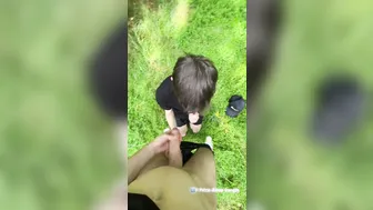 Twink stepbro sucks huge uncut cock on the way to college