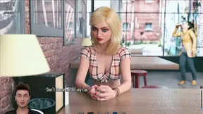 Amateur teenage girl dominates animated boyfriend in 3D CGI game