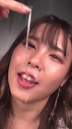 Aina Nagase Ends up with Her Face Soaked in Her Own Snot