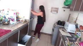 My Whore Stepsister Turns Me on Showing Me Her Tits and Her Huge Cameltoe