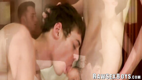 ”Twink Aiden Woods has his holes double teamed by Lucas Owens & Tate Ryker”