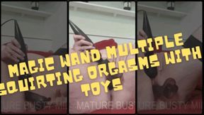 Multiple Squirting Orgasms Wand, Vibrations and Toys wmv
