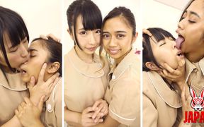 Arisu Mizushima Vs Aysha Yuzuki - Dirty Breath, Nose Licking and Spit Battle Inside a Spotless Spa