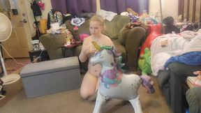 Unicorn Mylar Pull Along