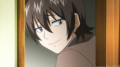 Kakushi Dere 02 Sin Censura: A cartoon teen gets a hot load in her ass while masturbating in uniform