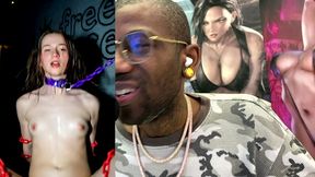 bound free use white teen girl bouncing on a cock in an alleyway, ai generated