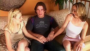 Two Blonde Teens 18+ Passionately Sucking And Fucking A Thick Dick - Kelly Wells