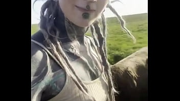 Just a happy hippie country girl talking to cows and to YOU :D -#tattooart #blackwork #blackworktattoo #bodysuit #faceta...