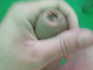 Sexually excited stud masturbating large schlong - POV large shlong