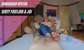 BBW Dirty Footjob With JOI - Hungarian Speech