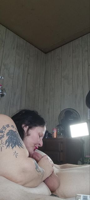 Standing on His Knees He Fills the Mouth of This Cocktease