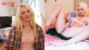 Ersties - Blonde gamer gets tentacle in her fantasy outfit
